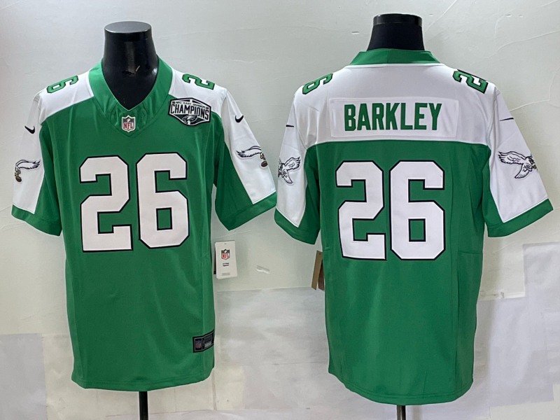 Men 2025 Philadelphia Eagles #26 Barkley green Nike Limited NFL Jersey style 003